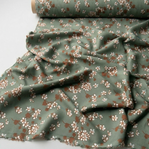 Mint Green Floral Viscose Fabric – 59 Inches Wide